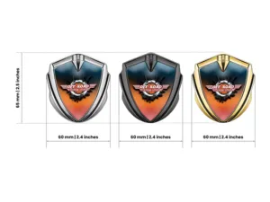 Metal Domed Emblem Modern Look High-End Style